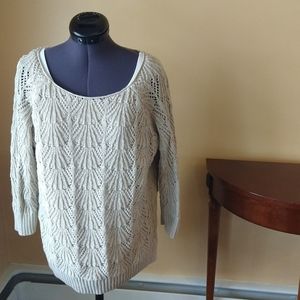 EUC St. John's Bay seashell openwork sweater, sz L